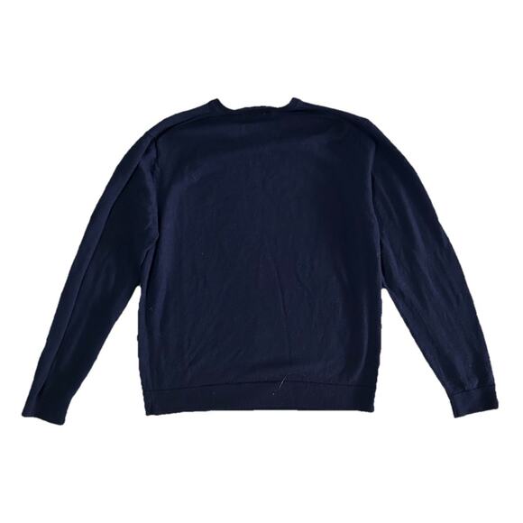Banana Republic Men’s Navy Blue 100% Extra Fine Italian Merino Wool Sweater Sz M - Picture 4 of 4
